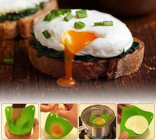 🥚🥚Easy Silicone Egg Poacher(4 Pcs)-Grand Kitchen