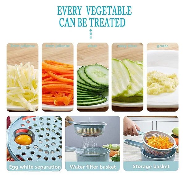 12Pcs/Sets Multi-Function Vegetable Slicer-Grand Kitchen
