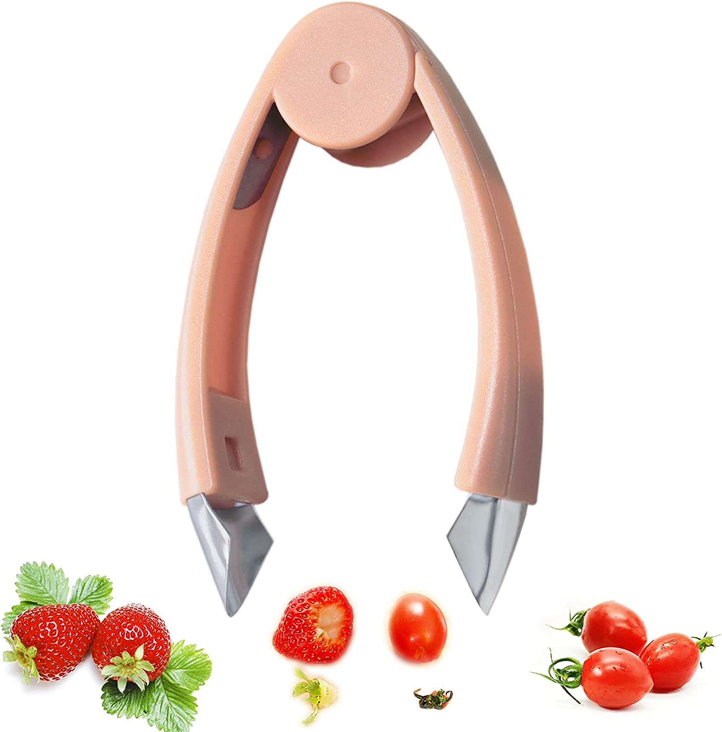 Strawberry Huller Stem Remover Tomato Corer Potato Tweezers
