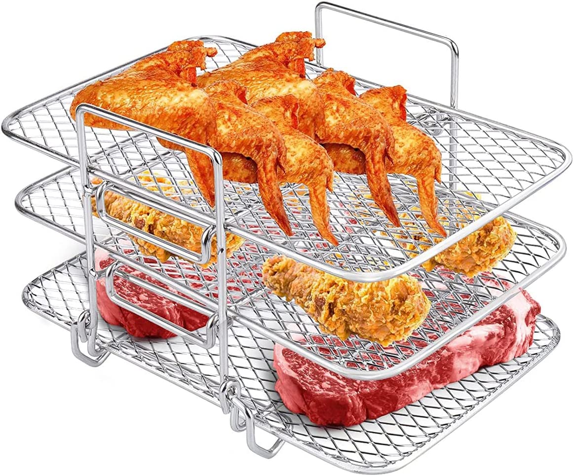 Double Basket Air Fryers Rack-Grand Kitchen