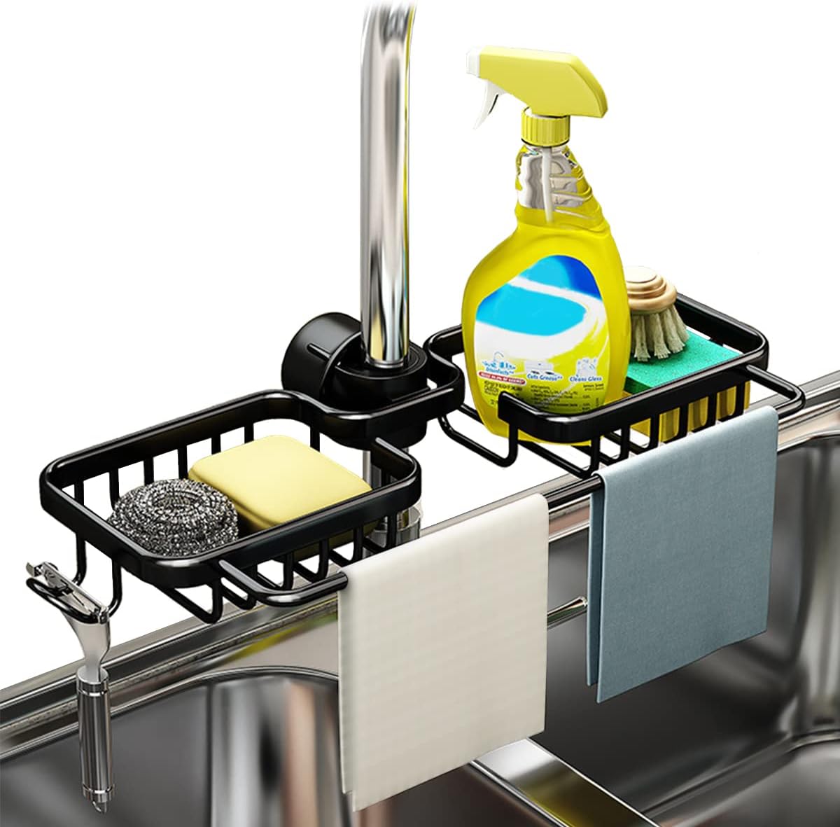 Kitchen Sink Caddy Sponge Holder Organizer-Grand Kitchen