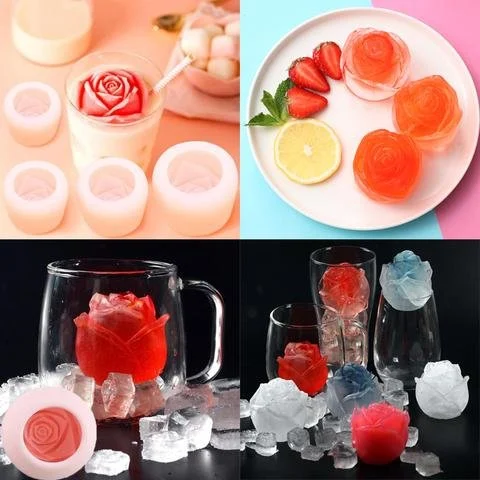 3D Rose Shape Ice Cube Mold-Grand Kitchen