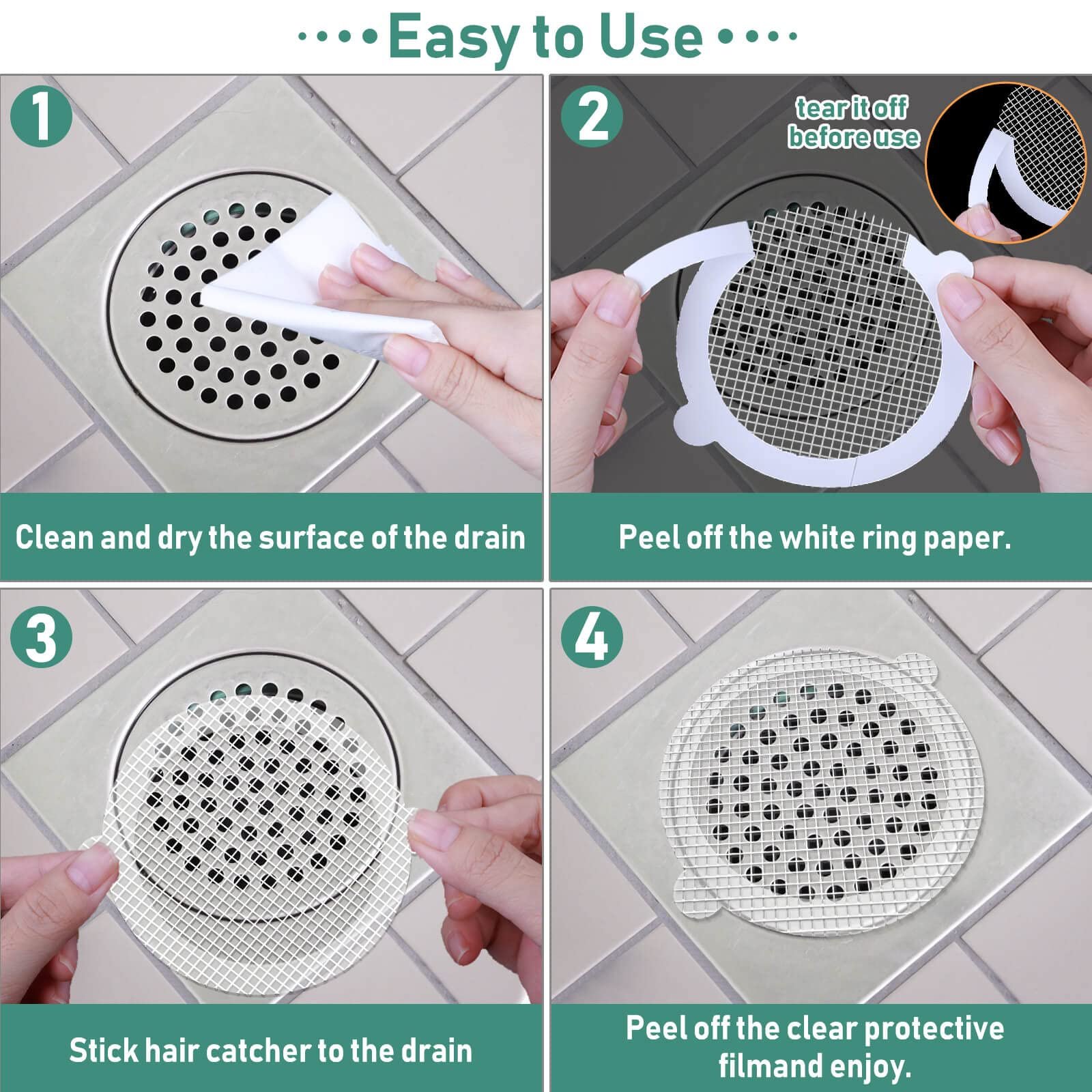 30 PCS Disposable Shower Drain Hair Catcher-Grand Kitchen