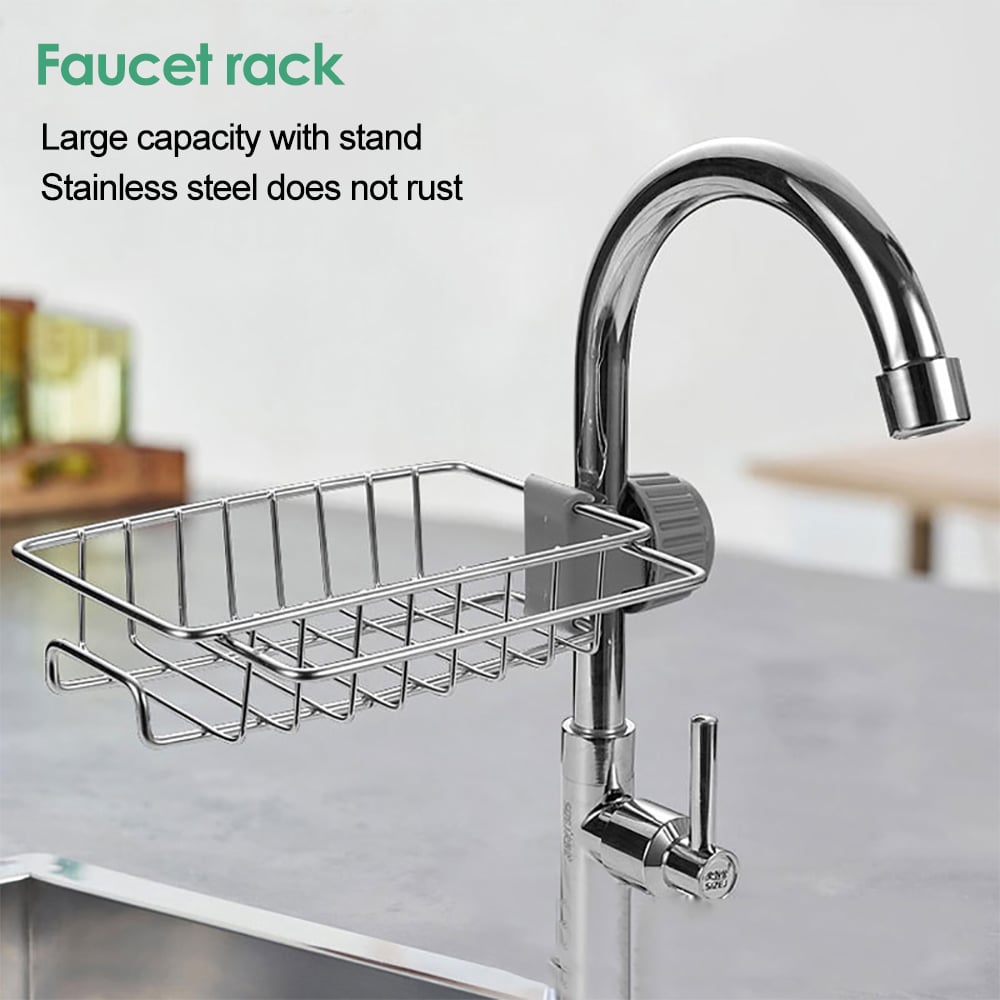 👩‍🍳Stainless Steel Faucet Rack-A Perfect Storage Accessory for Your Kitchen-Grand Kitchen