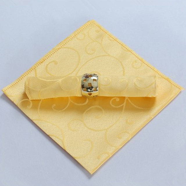 10pcs Polyester Jacquard Table Napkin Dinner Napkins Handkerchiefs-Grand Kitchen