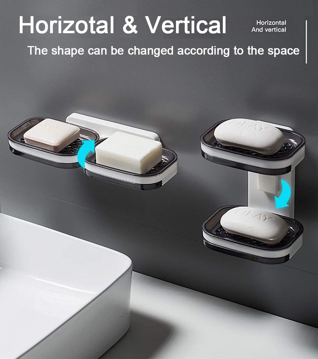 Double Soap Dish with Draining Tray-Grand Kitchen