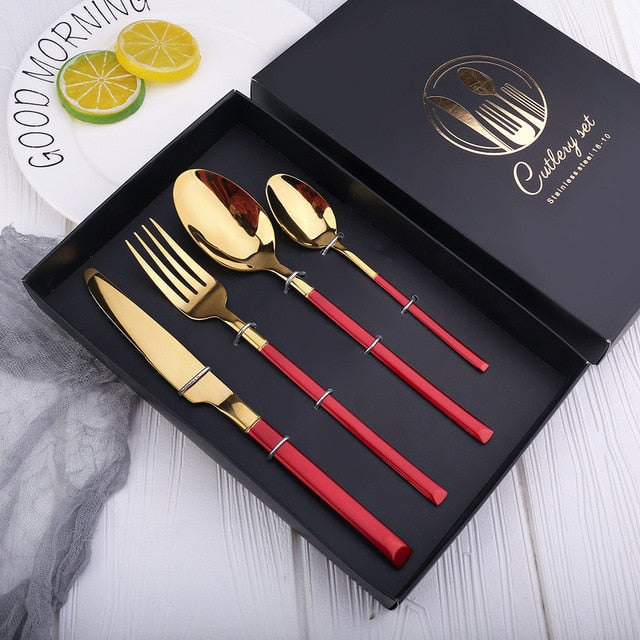 4pcs Nordic Tableware Cutlery Set-Grand Kitchen