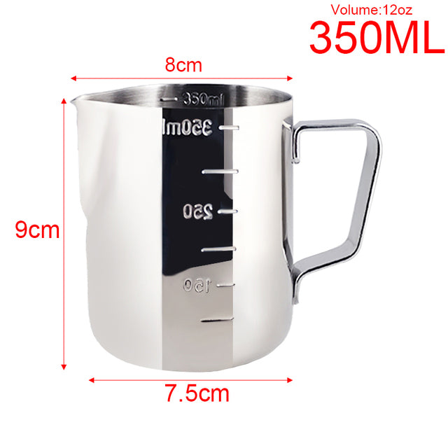 Stainless Steel Pull Flower Coffee Cup Cappuccino Cream Milk Foam Mug-Grand Kitchen