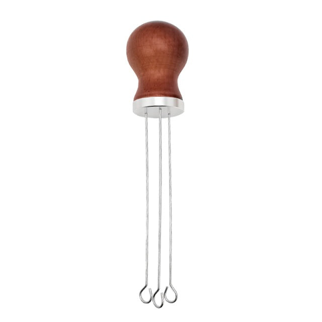 Wood Handle Stainless Steel Espresso Coffee Tamper Stirring Needle-Grand Kitchen