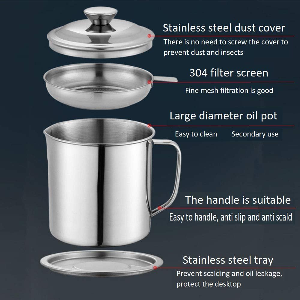 Stainless Steel Oil Filter Pot-Grand Kitchen