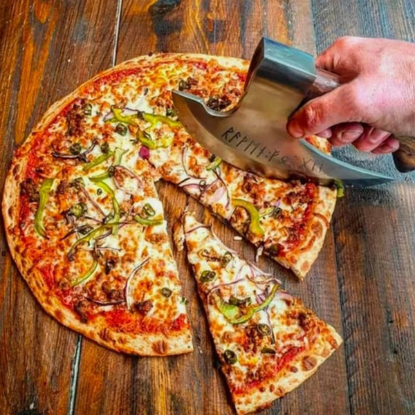 🎁🪓Gift to Him - Viking Hatchet Handmade Pizza Cutting Axe-Grand Kitchen