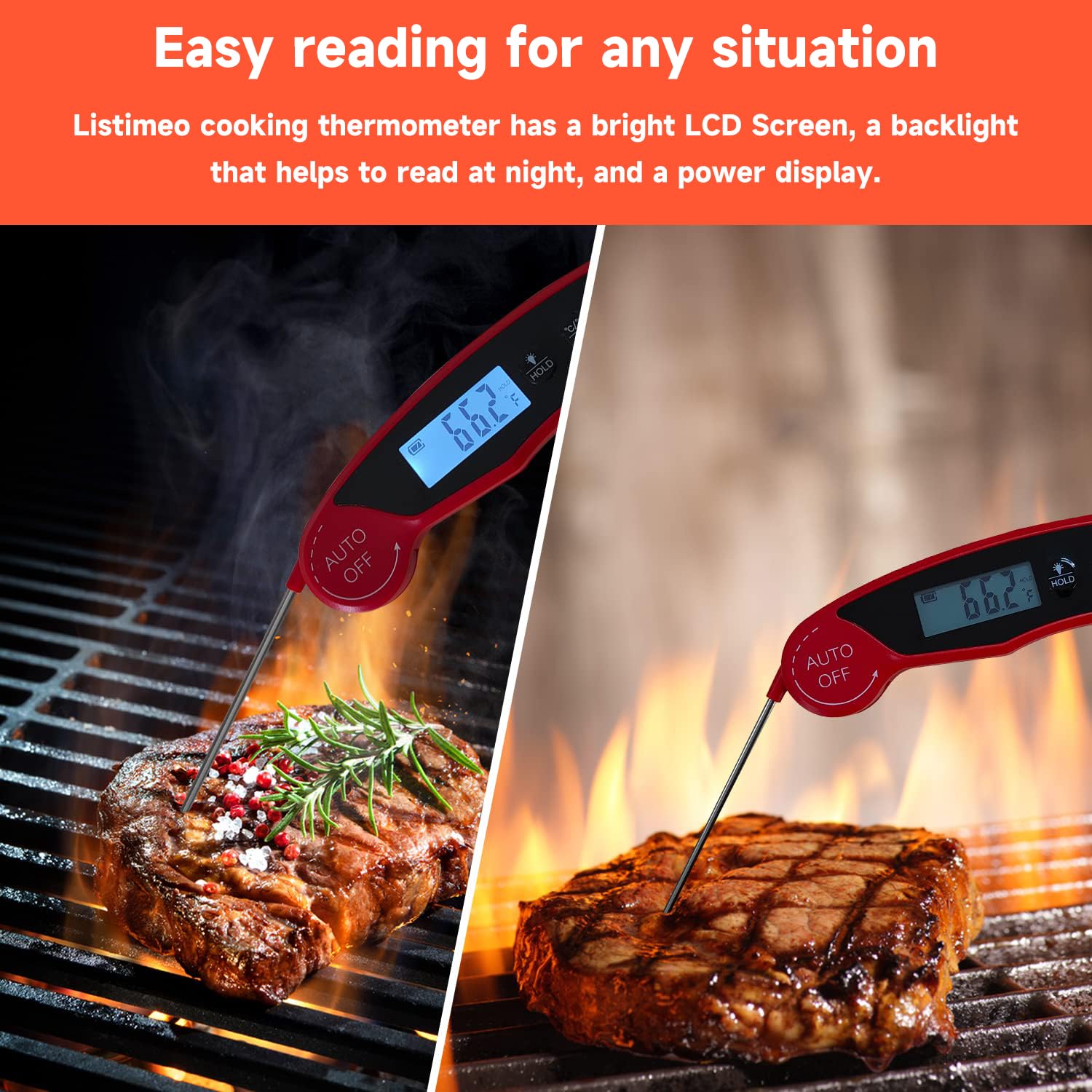 Waterproof Instant Read Food Thermometer