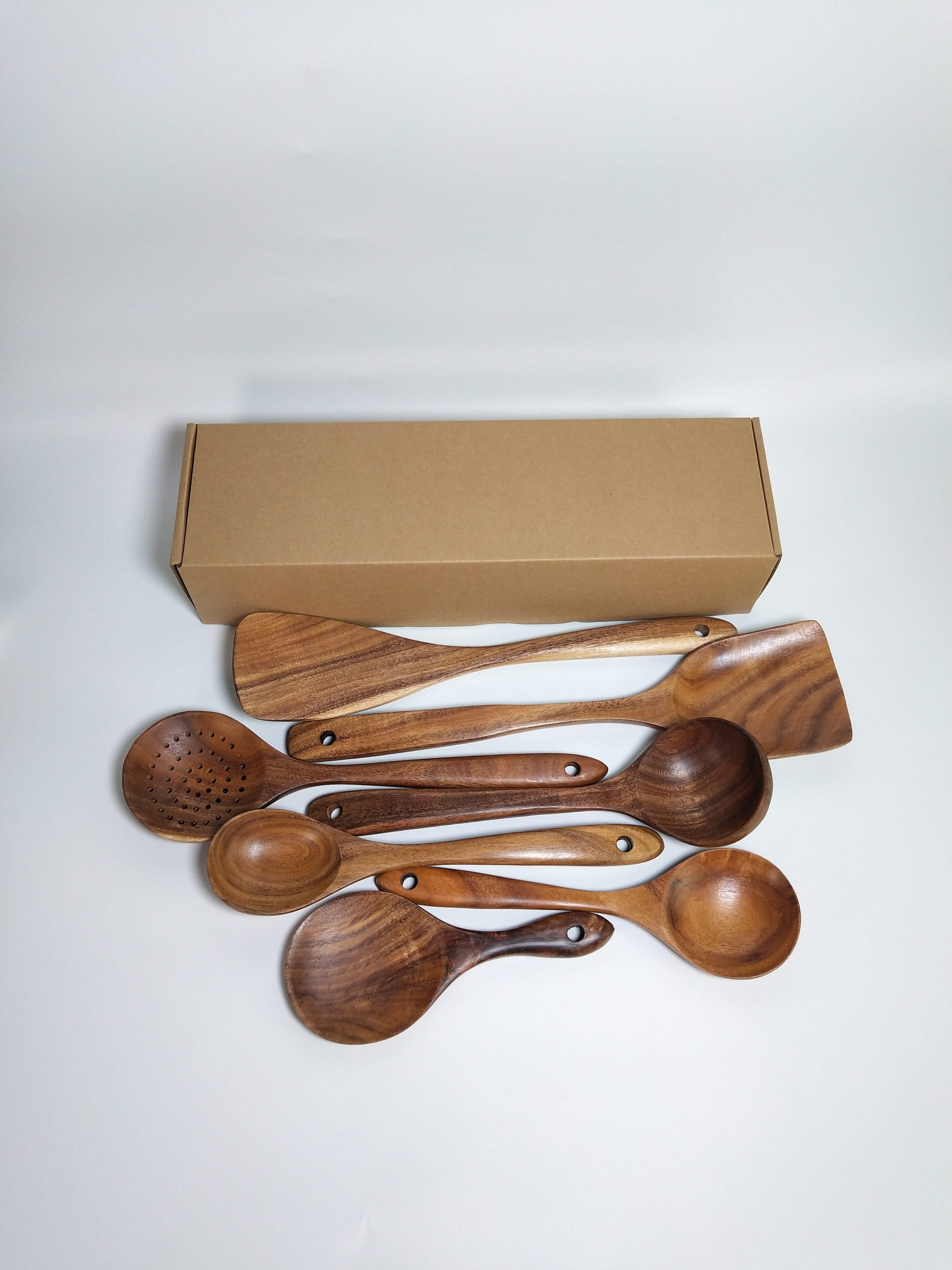 Teak Natural Wood Tableware Spoon Colander Spoon Special Soup Skimmer-Grand Kitchen