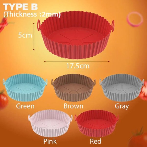 2022 New promation Air Fryer Silicone Baking Tray（100% Edible Silicone）-Grand Kitchen