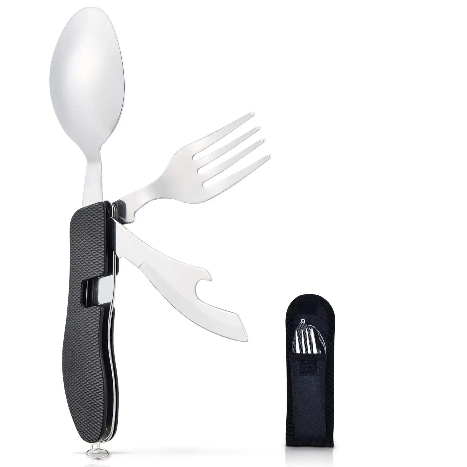 4-in-1 Stainless Steel Fork Knife Spoon Bottle Opener Set -Grand Kitchen