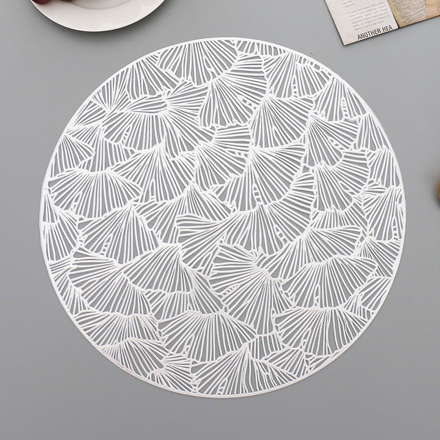 6pcs or 4pcs Round Placemats Hollow Decoration Meal Mat Dining Mat-Grand Kitchen
