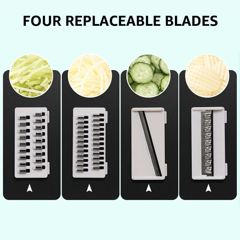 Multifunction Mandoline Slicer Cutter Grater Shredders with Strainer-Grand Kitchen