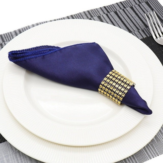 50Pcs Table Napkin Cloth Square Satin Fabric Pocket Handkerchief-Grand Kitchen