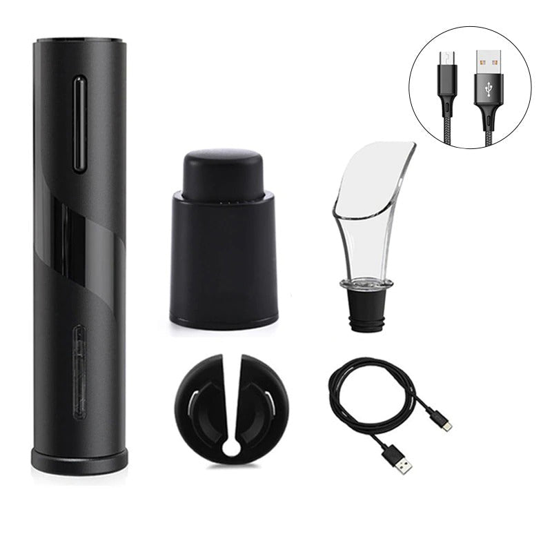Automatic Corkscrew Wine Bottle Opener with USB Charging Cable Suit-Grand Kitchen