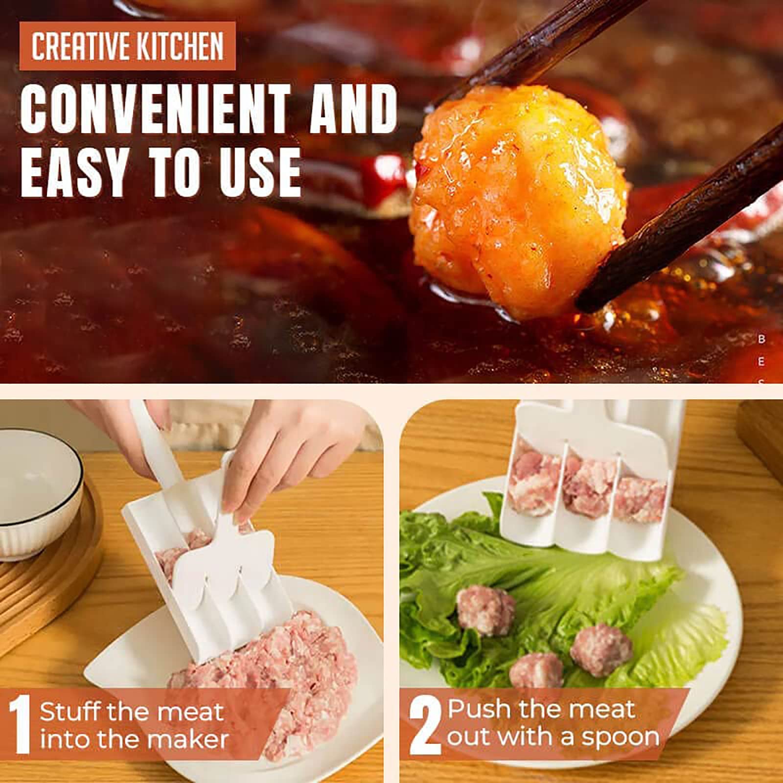 Creative Kitchen Triple Meatball Maker-Grand Kitchen