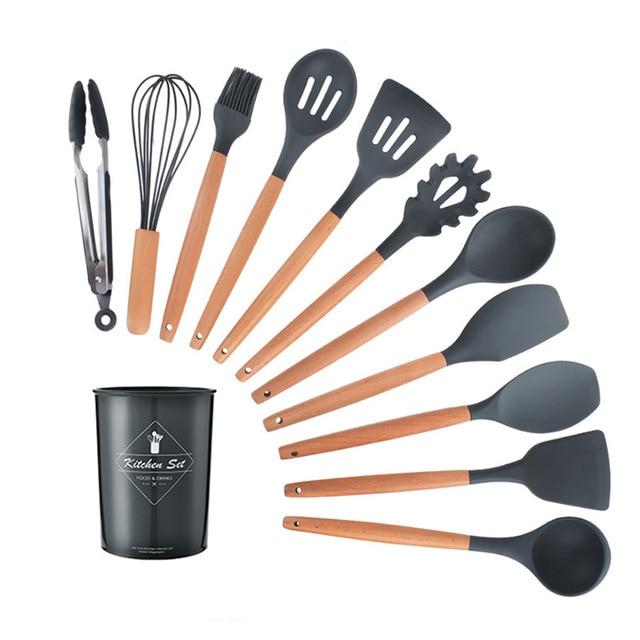 Kitchenware Cooking Utensils Set With Wooden Handle-Grand Kitchen