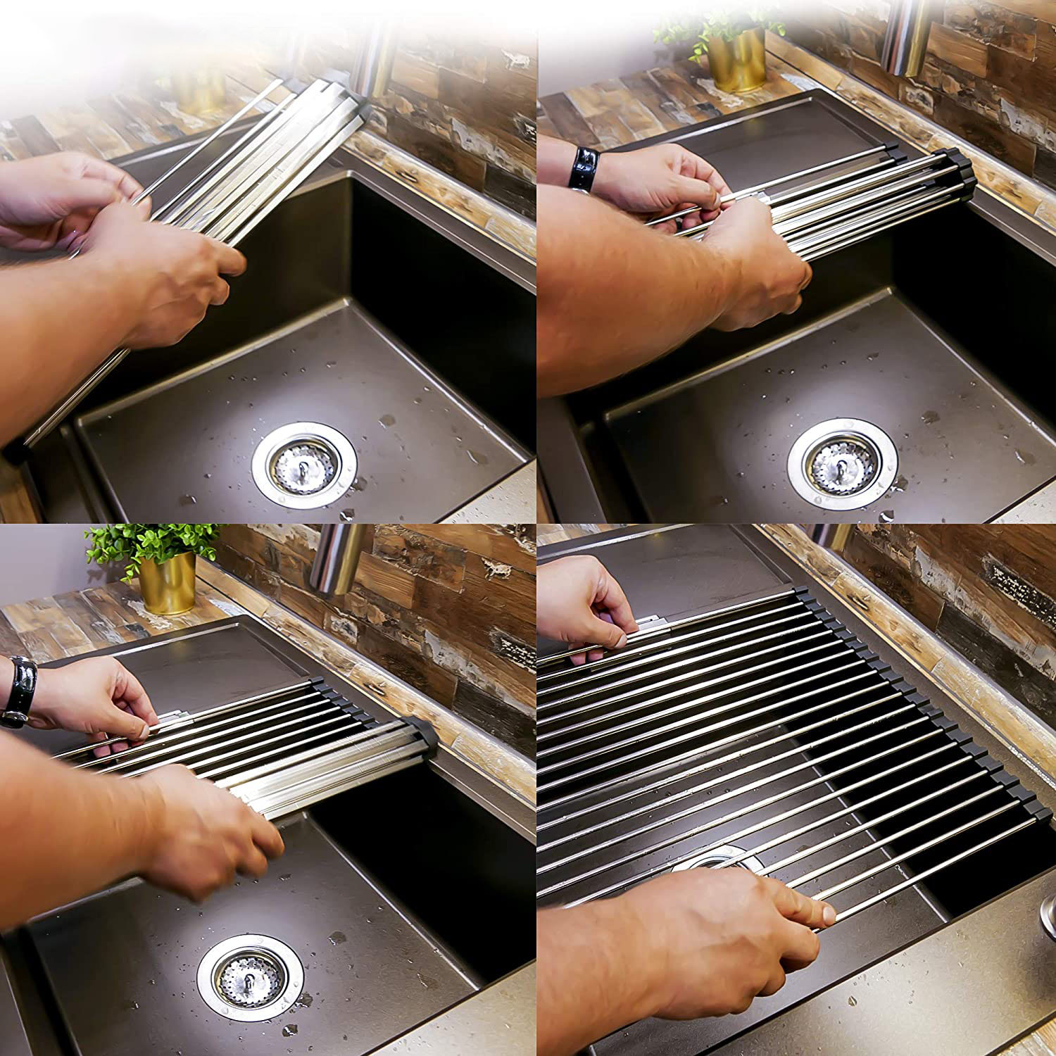 Roll up Dish Drying Rack for Kitchen Sink-Grand Kitchen