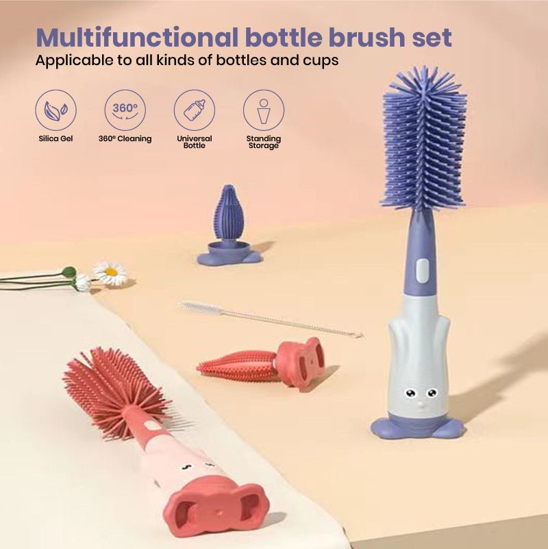 Food Grade 3 in 1 Baby Bottle Cleaning Brush-Grand Kitchen