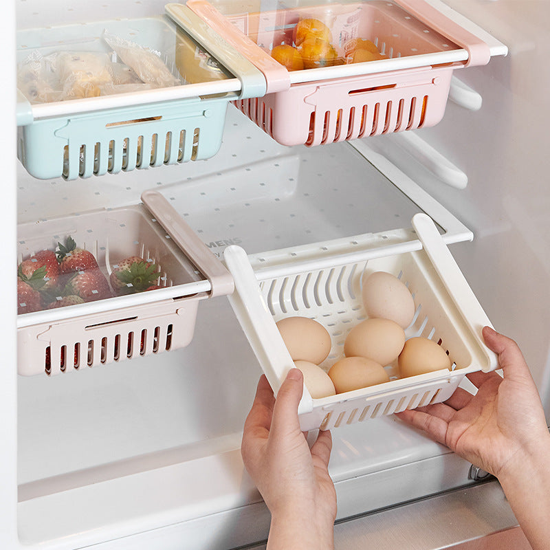 Retractable Refrigerator Storage Basket-Grand Kitchen