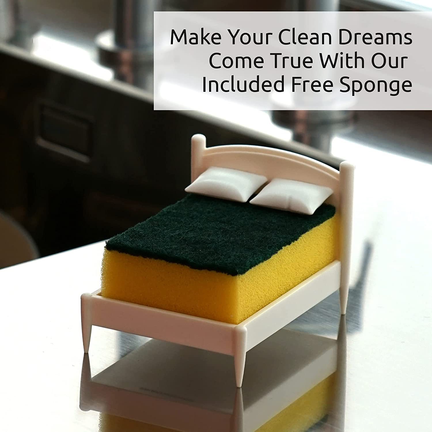 Clean Dreams Kitchen Sponge Holder (Sponge include)-Grand Kitchen