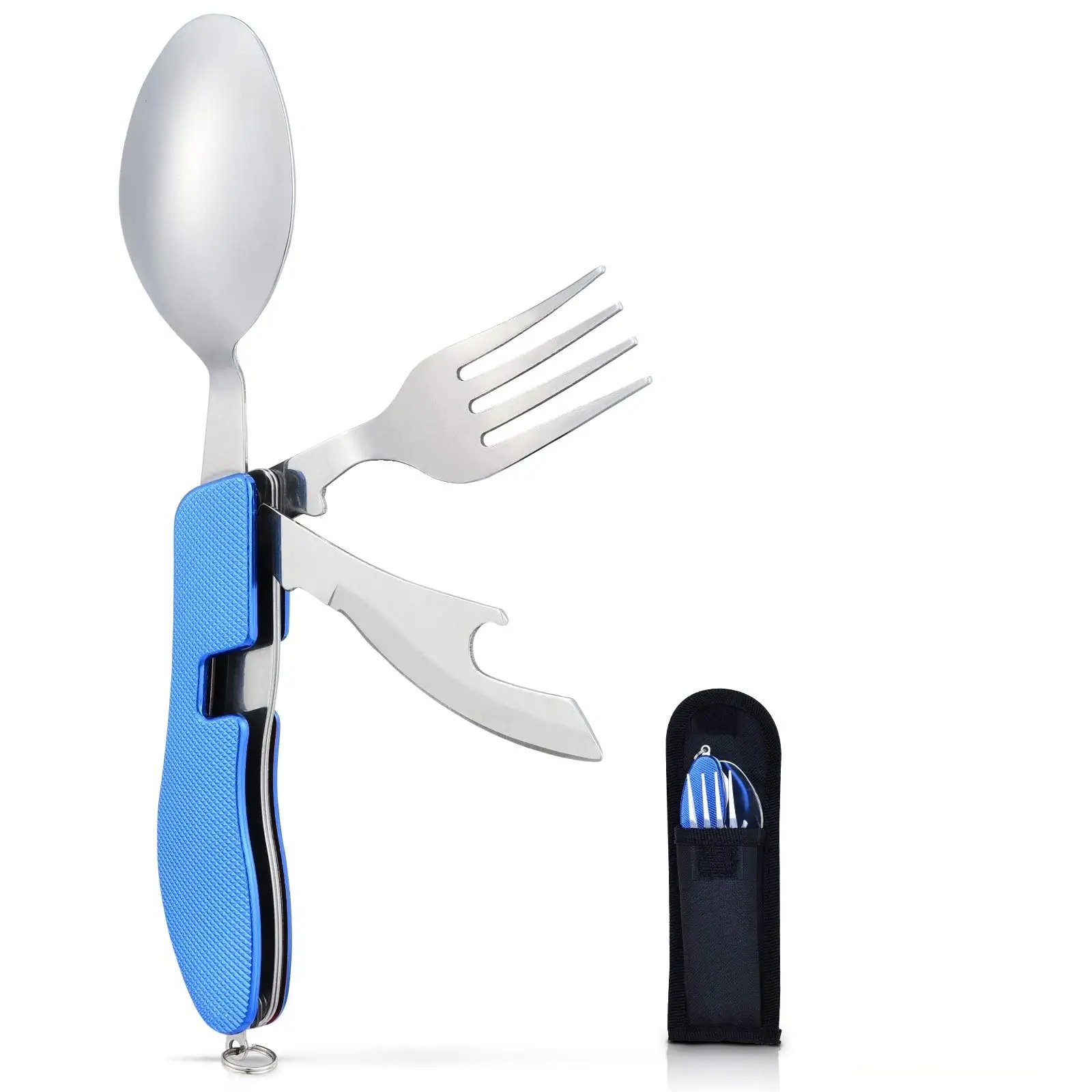 4-in-1 Stainless Steel Fork Knife Spoon Bottle Opener Set -Grand Kitchen