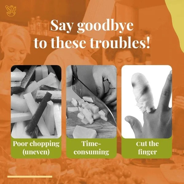 🎁The Best Gift-2-in-1 Vegetable Chopper Dicing & Slitting-Grand Kitchen