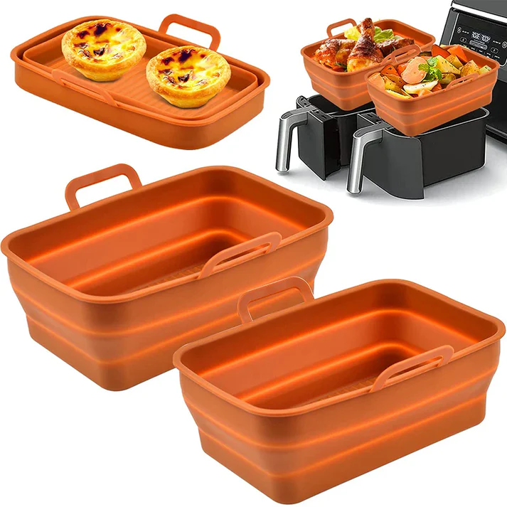 Foldable Air Fryer Silicone Baking Tray-Grand Kitchen