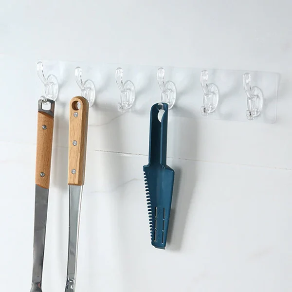  Multifunctional Transparent 6 Hooks-Grand Kitchen
