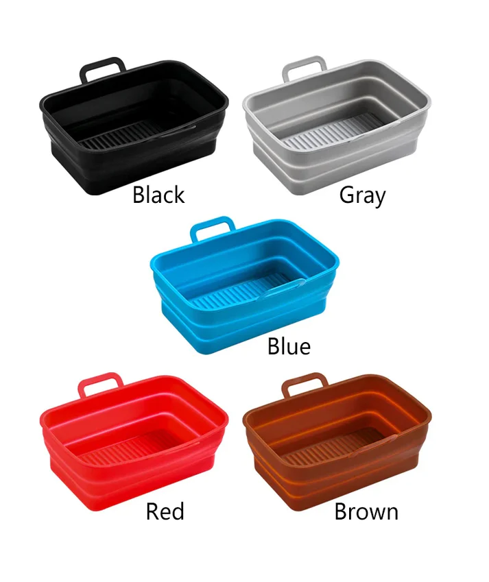 Foldable Air Fryer Silicone Baking Tray-Grand Kitchen