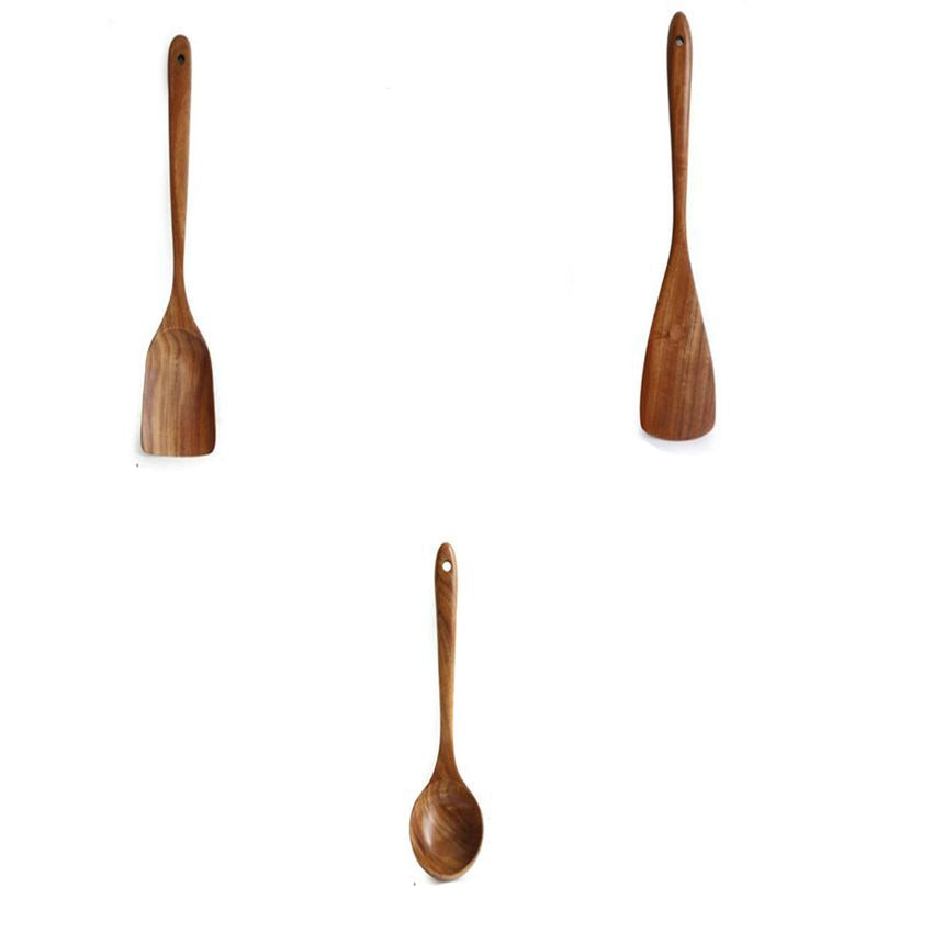 Teak Natural Wood Tableware Spoon Colander Spoon Special Soup Skimmer-Grand Kitchen