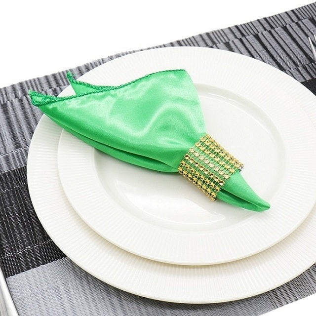 50Pcs Table Napkin Cloth Square Satin Fabric Pocket Handkerchief-Grand Kitchen