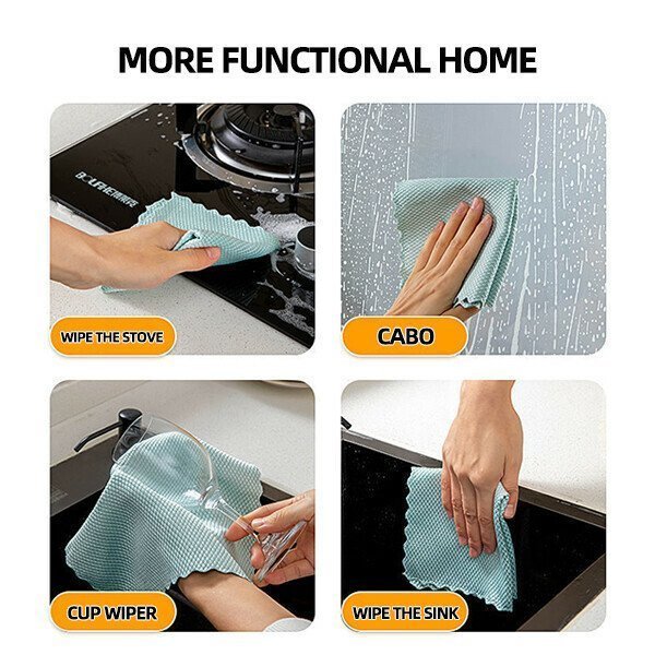 2022 Winter Best Saler Fish Scale Microfiber Polishing Cleaning Cloth-Grand Kitchen
