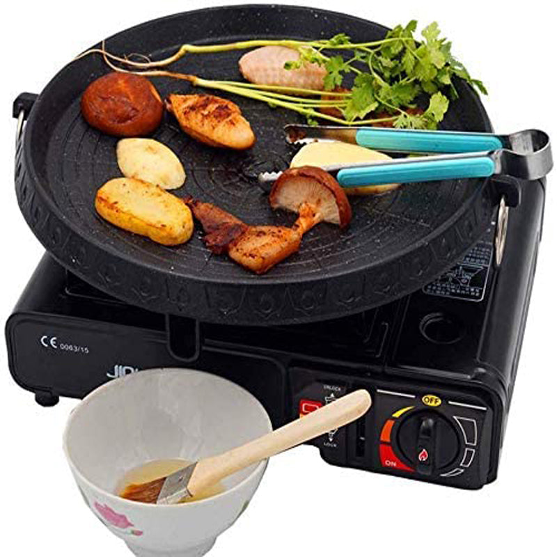 Grill Pan Non-stick Smokeless Barbecue Tray Stovetop Plate for Indoor-Grand Kitchen