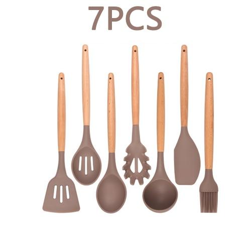 Kitchenware Cooking Utensils Set With Wooden Handle-Grand Kitchen