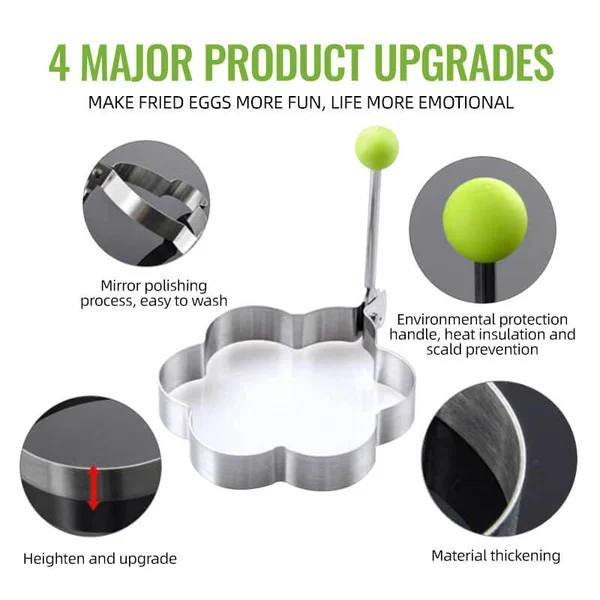 New Stainless Steel Fried Egg Molds -Grand Kitchen