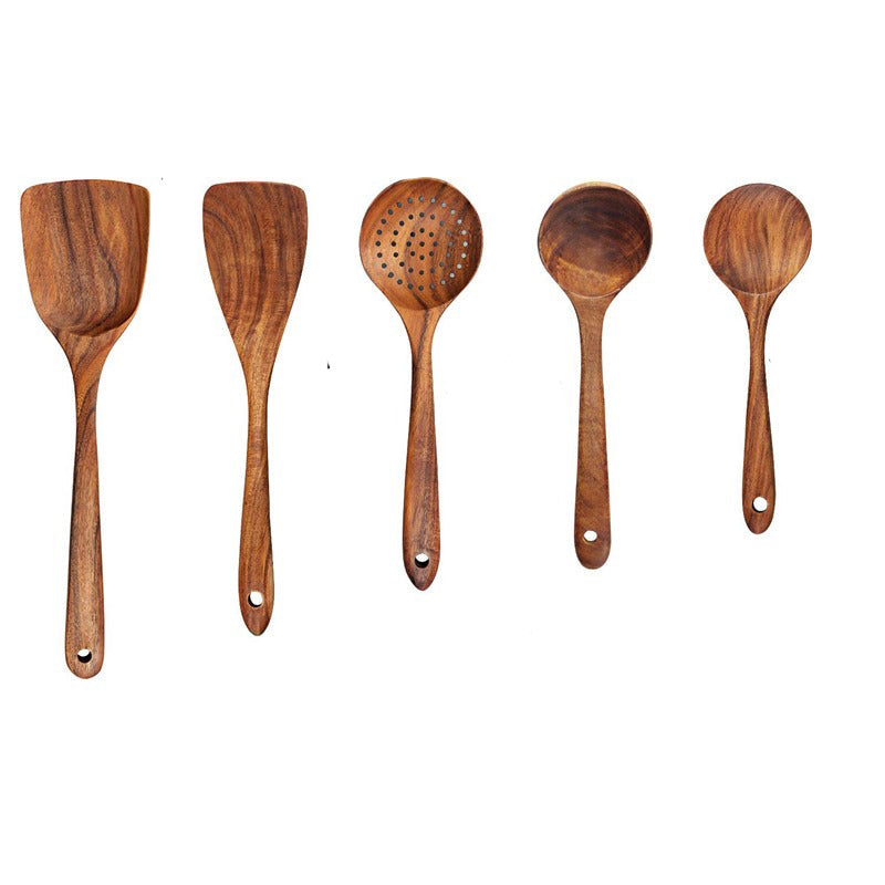 Teak Natural Wood Tableware Spoon Colander Spoon Special Soup Skimmer-Grand Kitchen