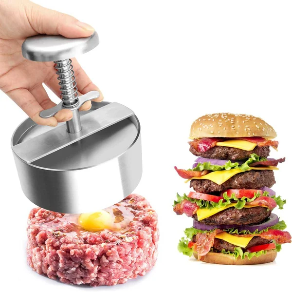 Manual meat press for hamburger patties & Hamburger Patty Paper-Grand Kitchen