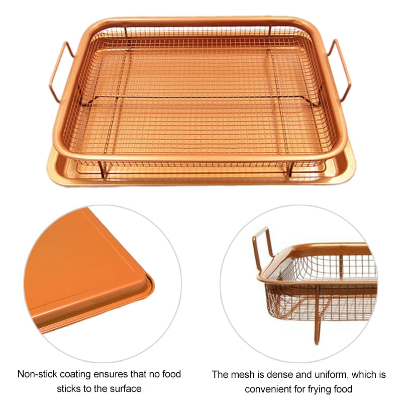 Stainless Steel Baking Tray Oil Frying Baking Pan Non-stick Grill-Grand Kitchen