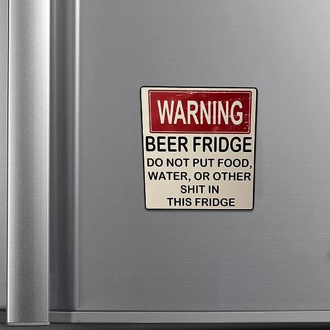 🍺Funny Beer Fridge Vintage Sticker Sign