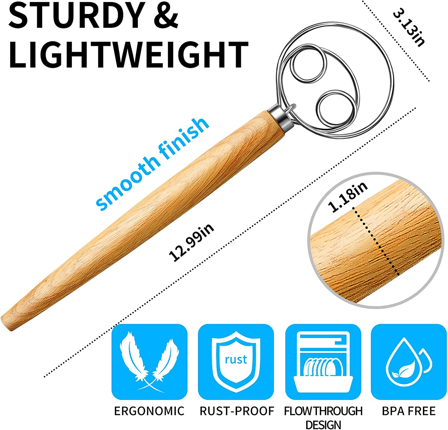  Magic Dough Whisk-Grand Kitchen