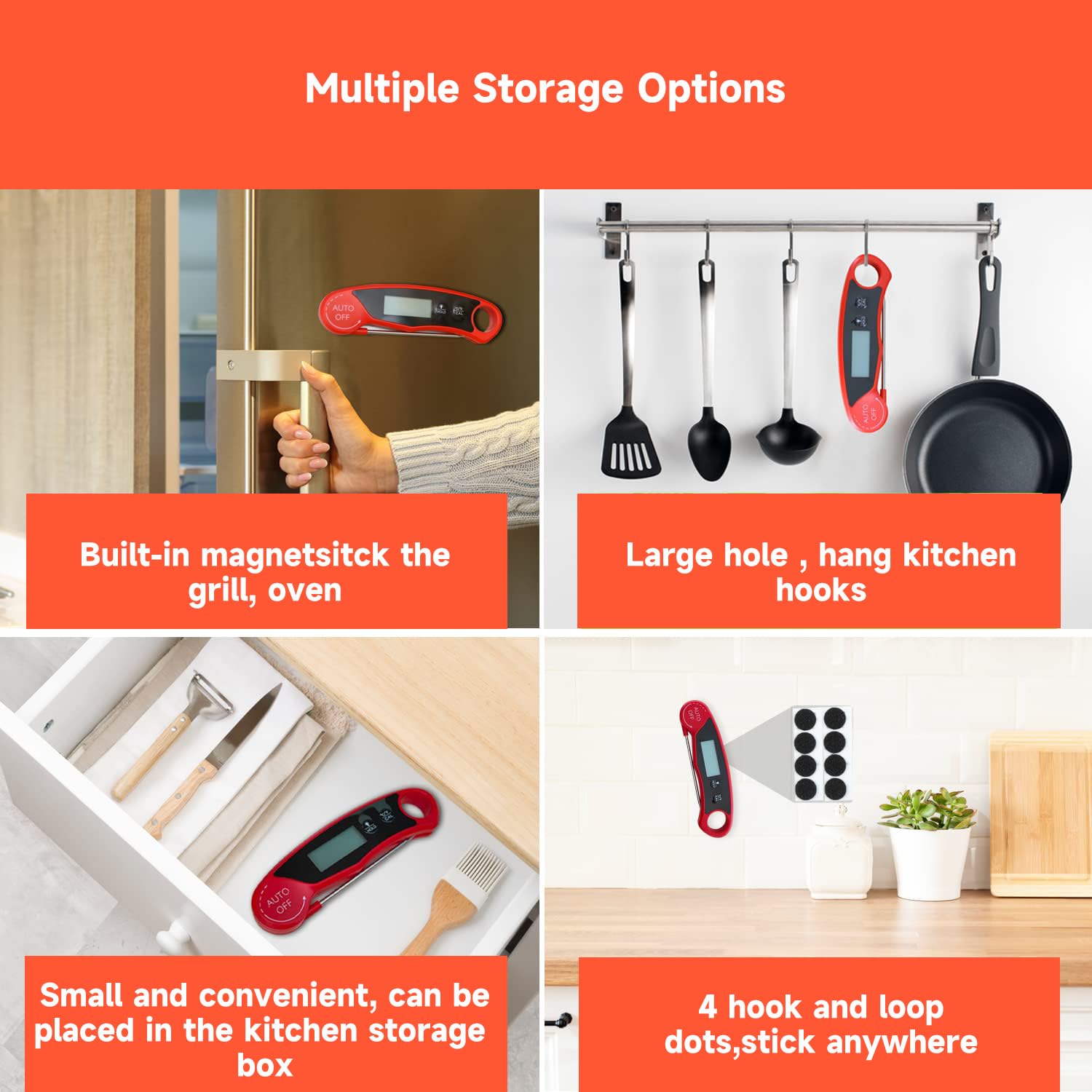 Waterproof Instant Read Food Thermometer