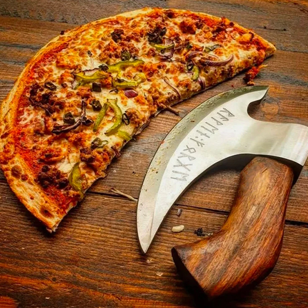🎁🪓Gift to Him - Viking Hatchet Handmade Pizza Cutting Axe-Grand Kitchen