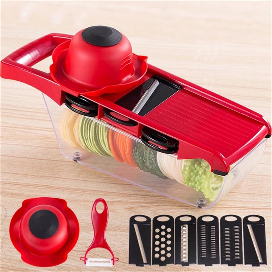 Mandoline Vegetable Slicer With Stainless Steel Blades-Grand Kitchen