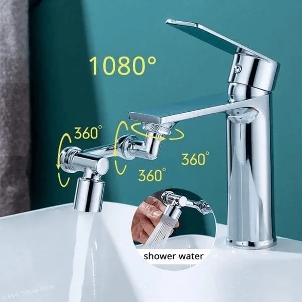 🎁2023 Hot Sale🎁Universal 1080° Swivel Robotic Arm Swivel Extension Faucet Aerator-Grand Kitchen