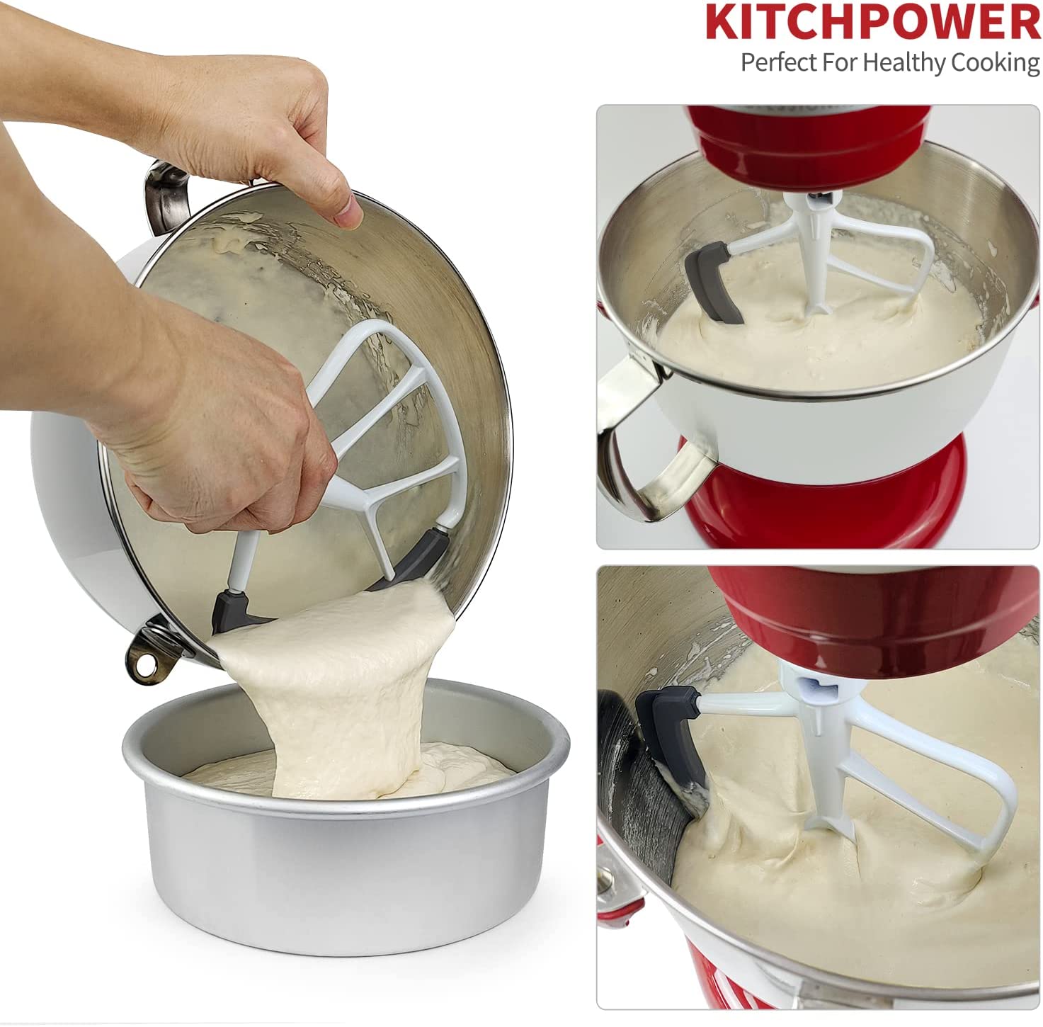 6 Quart Flex Edge Beater for KitchenAid BowlLift Stand Mixers